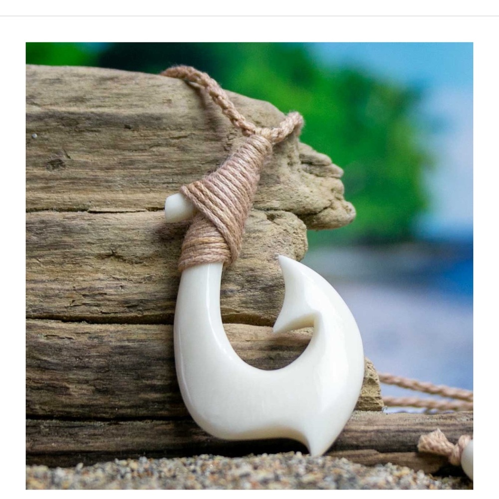 Bali Traditional Fishhook Pendant Necklace